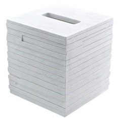 White Free Standing Tissue Box Cover